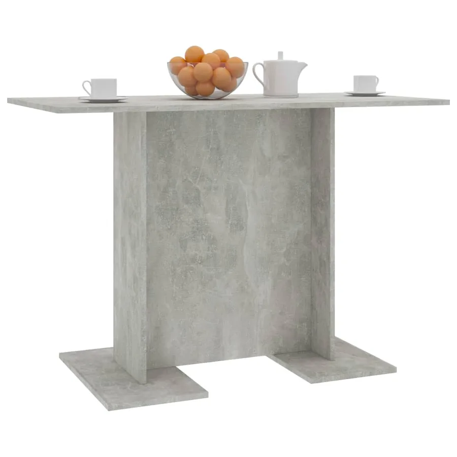 Table de salle à manger Gris béton 110 x 60 x 75 cm Aggloméré - 5