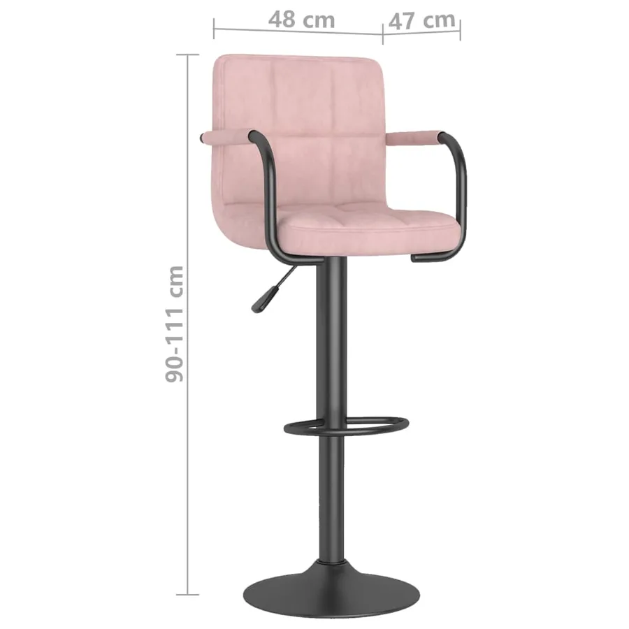 Tabouret de bar Rose Velours - 8