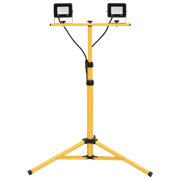 Projecteur à LED avec trépied 2x20 W Blanc froid