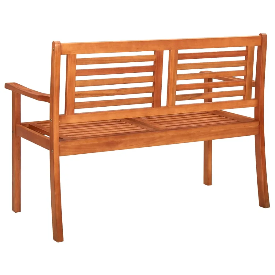 Banc de jardin 2 places avec coussin 120 cm Bois d'eucalyptus - 5