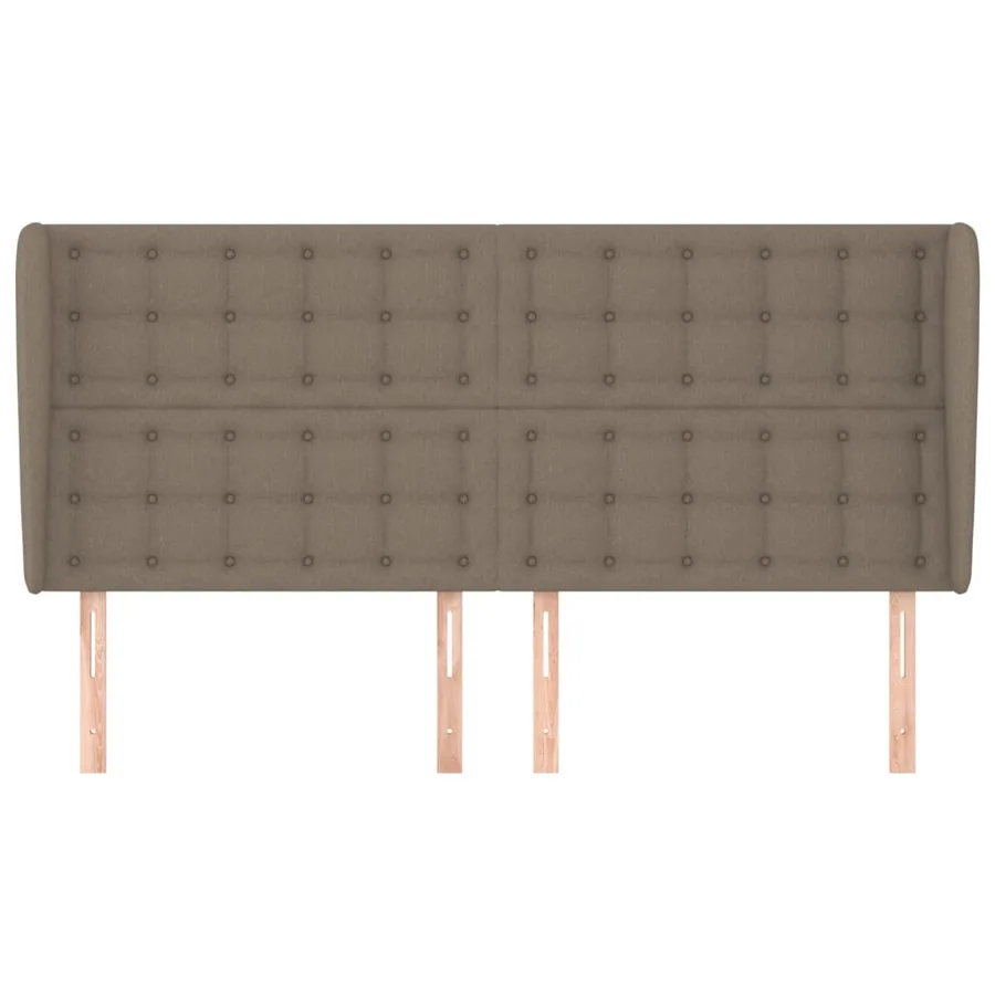 Tête de lit avec oreilles Taupe 163x23x118/128 cm Tissu - 3
