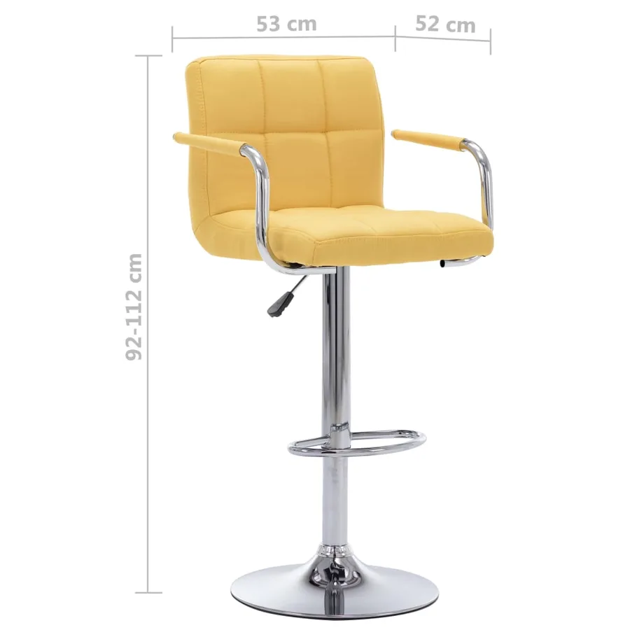 Chaise de bar Jaune Tissu - 7