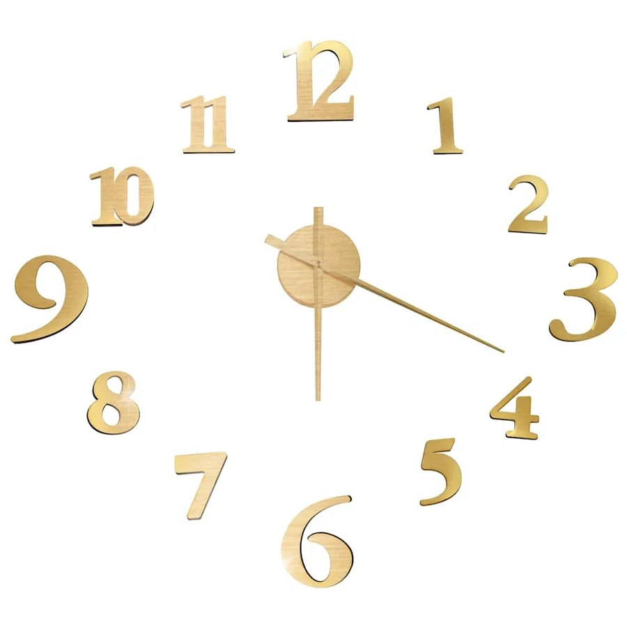 Horloge murale 3D Design moderne Doré 100 cm XXL - 2