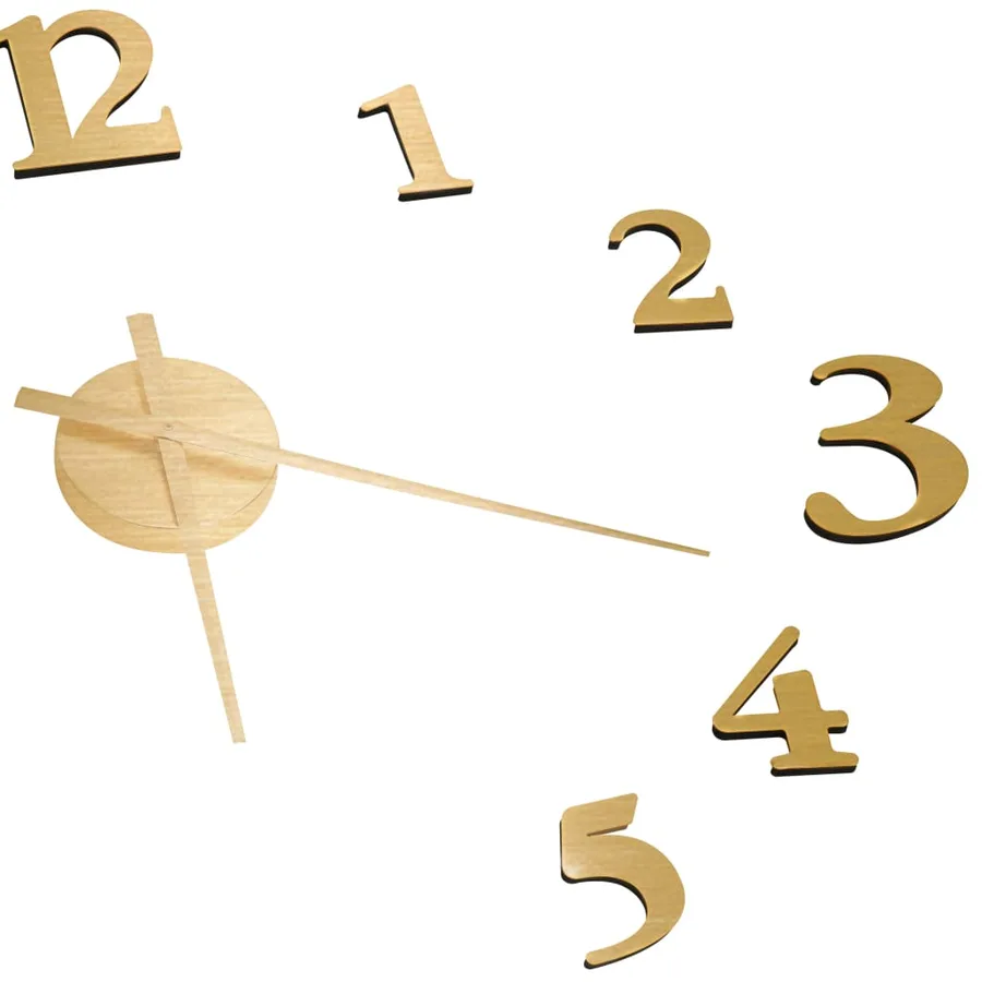 Horloge murale 3D Design moderne Doré 100 cm XXL - 4