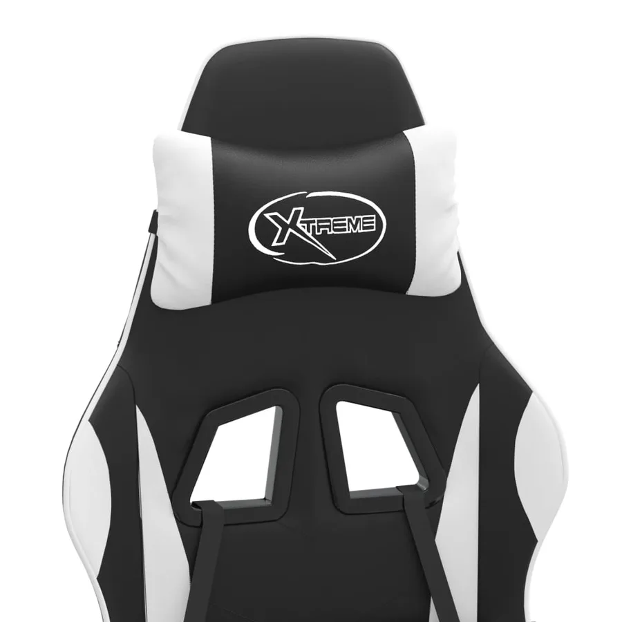 Chaise de jeu Noir et blanc Similicuir - 10