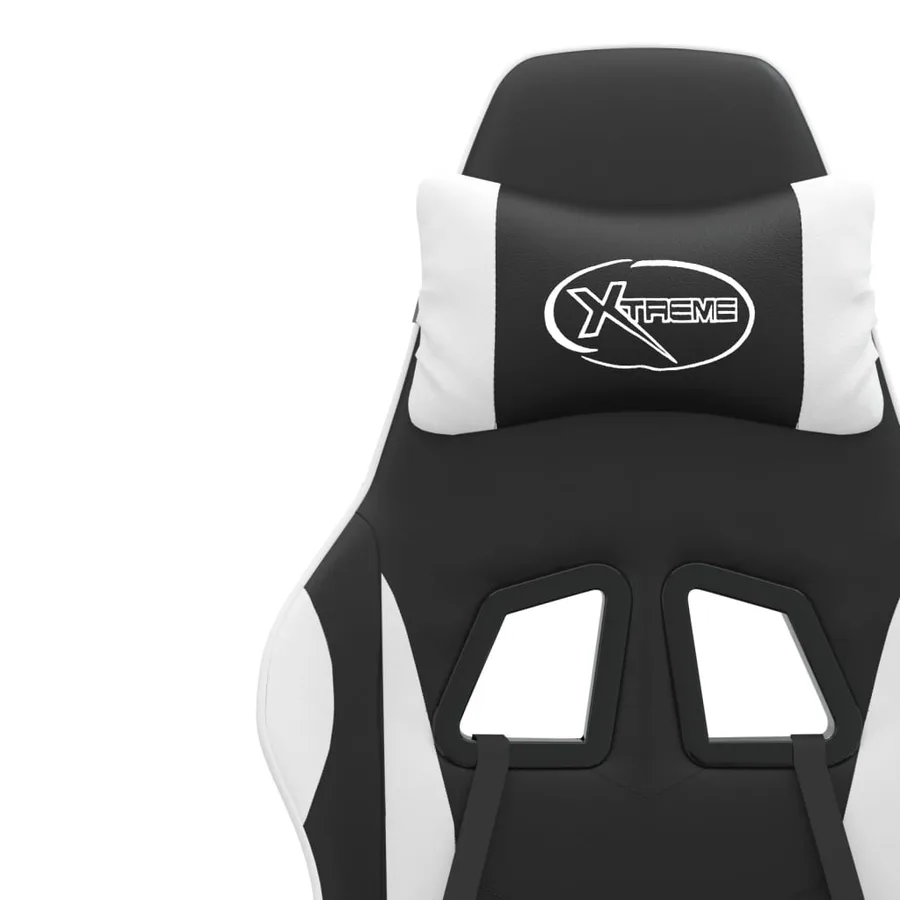 Chaise de jeu Noir et blanc Similicuir - 11