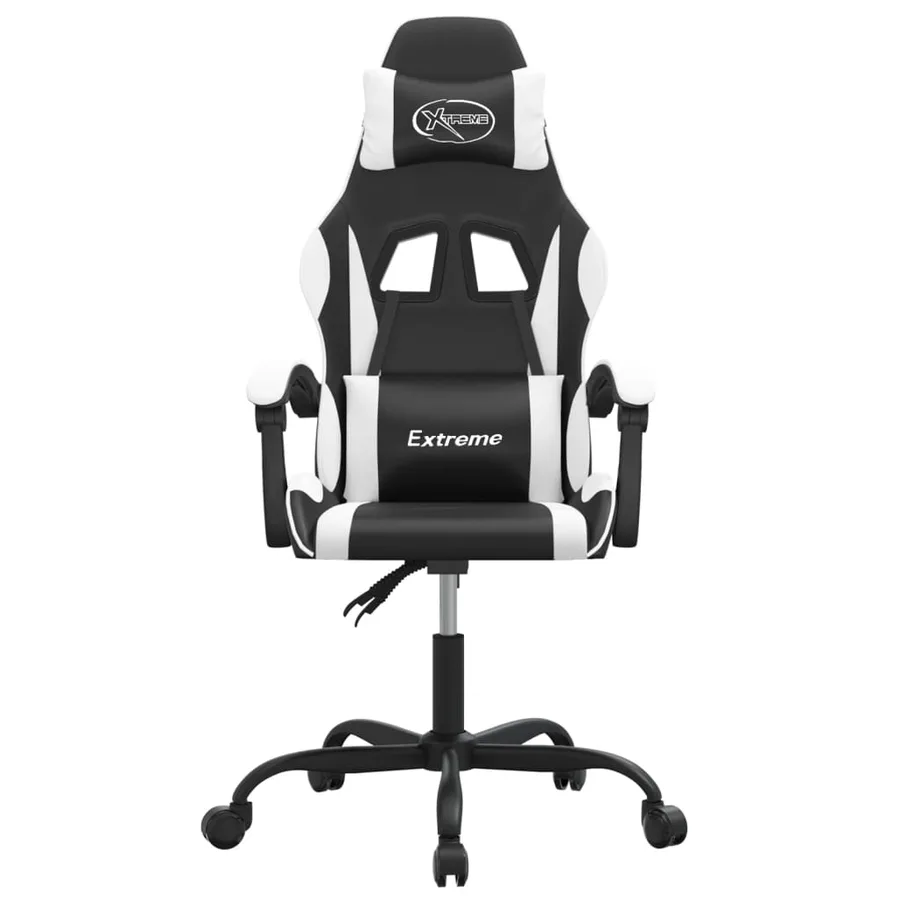 Chaise de jeu Noir et blanc Similicuir - 3