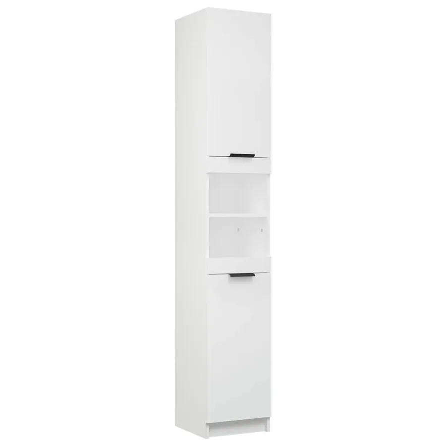Meubles de salle de bain 5 pcs Blanc Bois d'ingénierie - 6