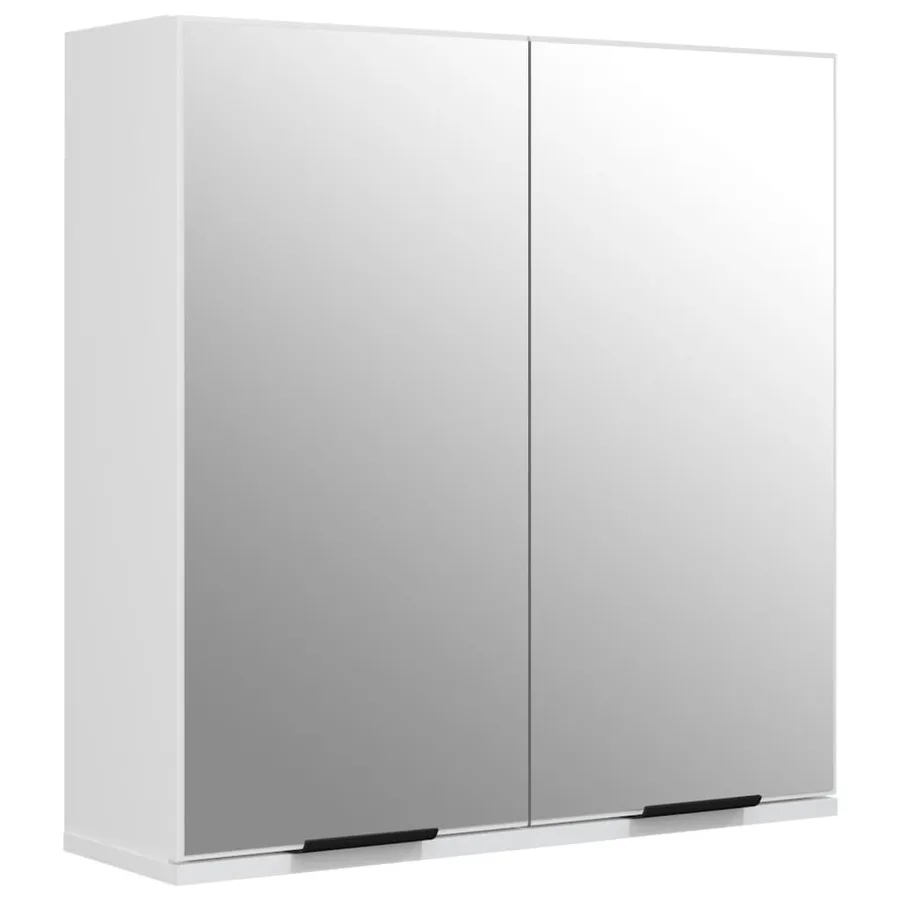 Meubles de salle de bain 5 pcs Blanc Bois d'ingénierie - 7