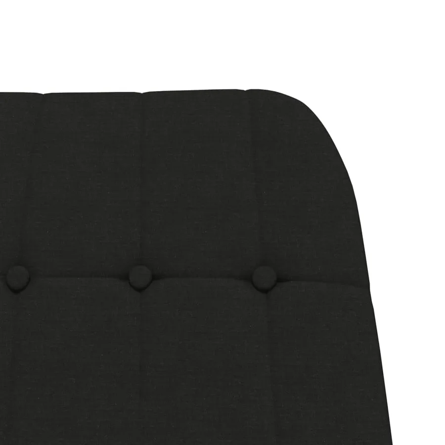 Chaise à bascule Noir Tissu - 6