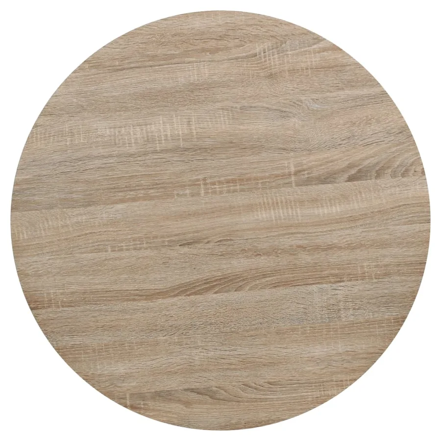 Table de bistro MDF et acier Rond 80 x 75 cm Couleur de chêne - 4