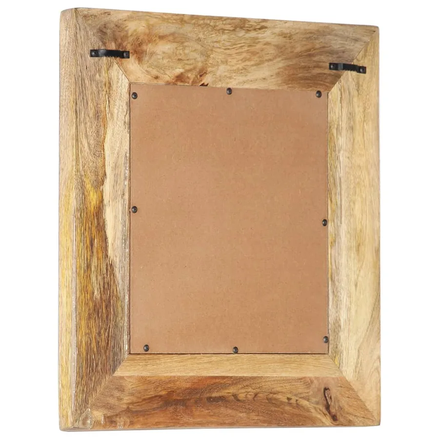 Miroir sculpté à la main 50x50x2,6 cm Bois de manguier solide - 3