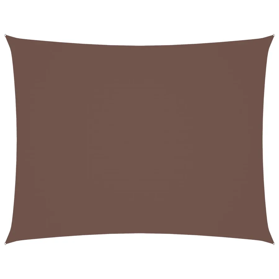 Voile de parasol tissu oxford rectangulaire 5x6 m marron - 2