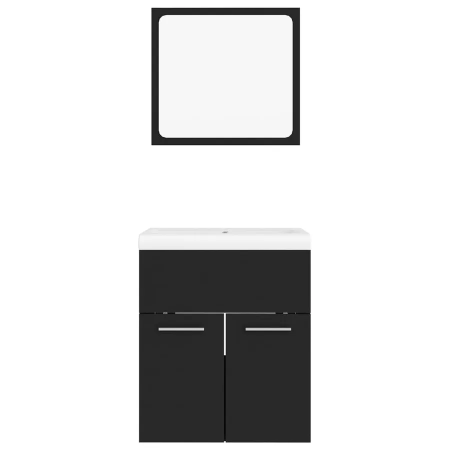 Ensemble de meubles de salle de bain Noir Aggloméré - 5