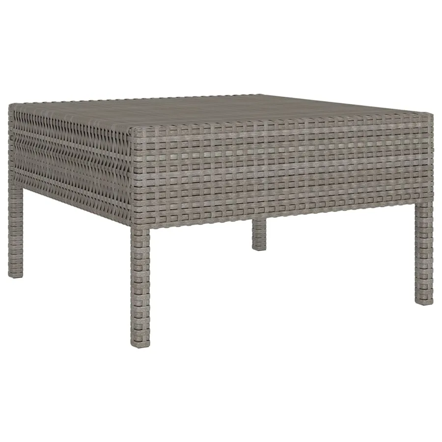 Salon de jardin 9 pcs avec coussins Résine tressée Gris - 4