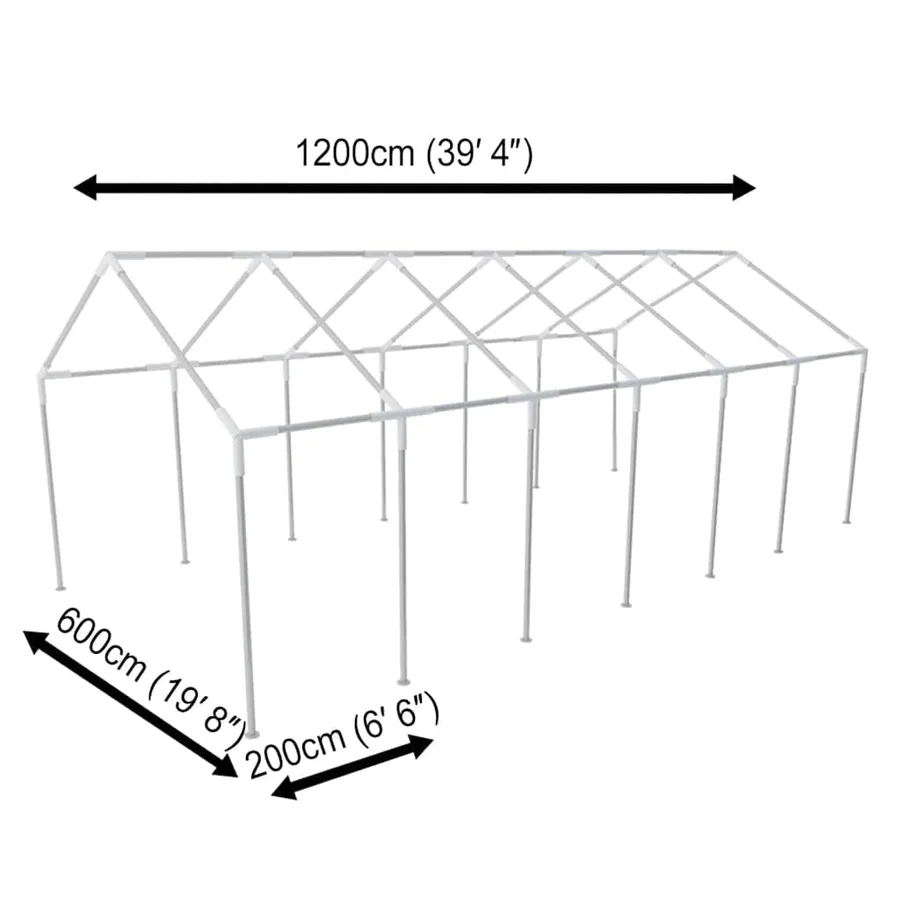 Tente de réception blanche 12 x 6 m - 5