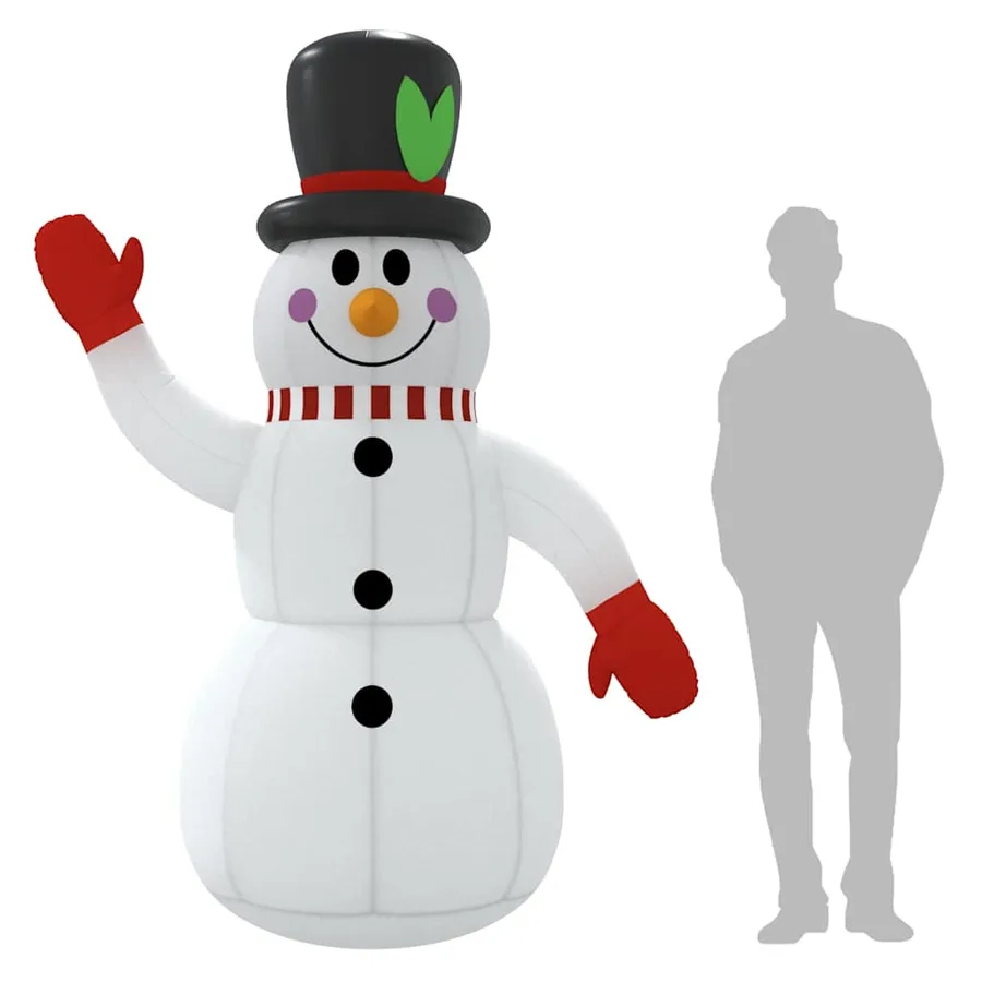 Bonhomme de neige gonflable avec LED 240 cm - 11