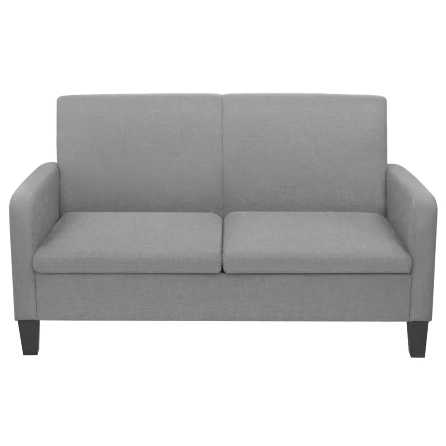 Canapé à 2 places 135 x 65 x 76 cm Gris clair - 2