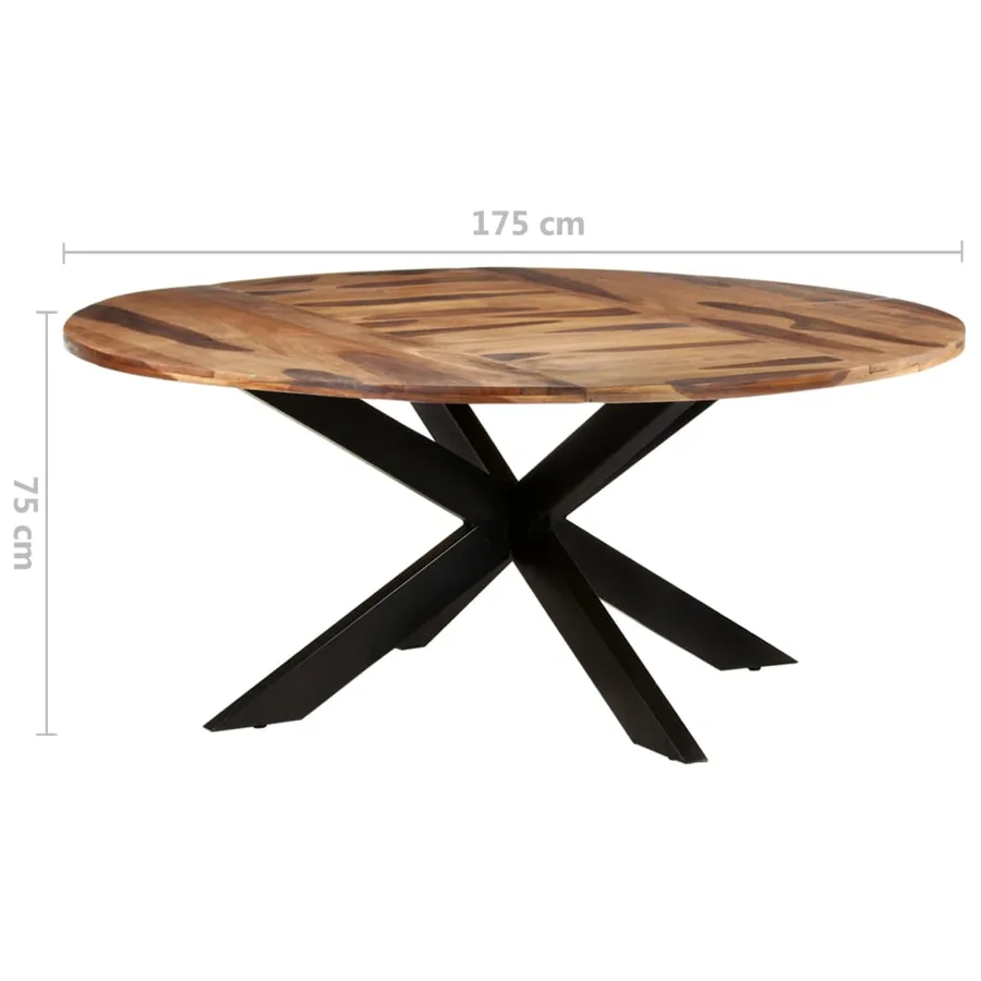 Table de salle à manger Ronde 175x75 cm Bois d'acacia - 12