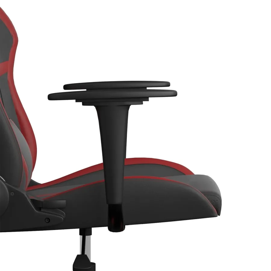 Chaise de jeu Noir et rouge bordeaux Similicuir - 10