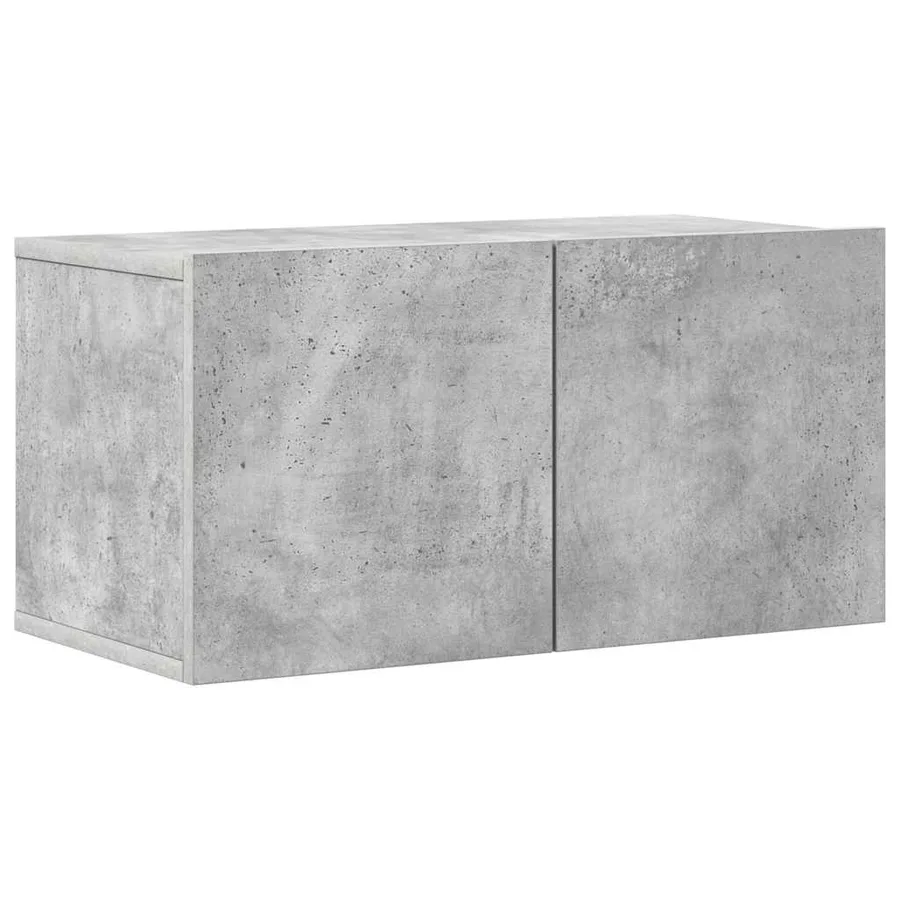 Ensemble de meubles TV 7 pcs Gris béton Bois d'ingénierie - 9