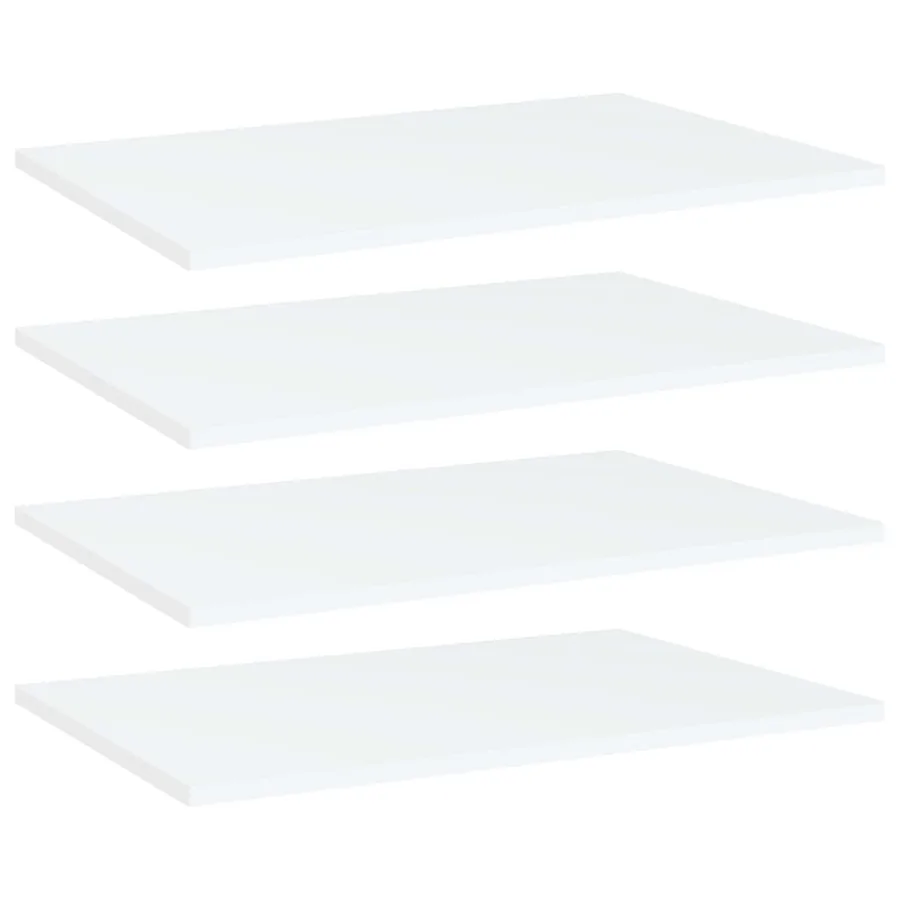 Panneaux de bibliothèque 4 pcs blanc bois d’ingénierie