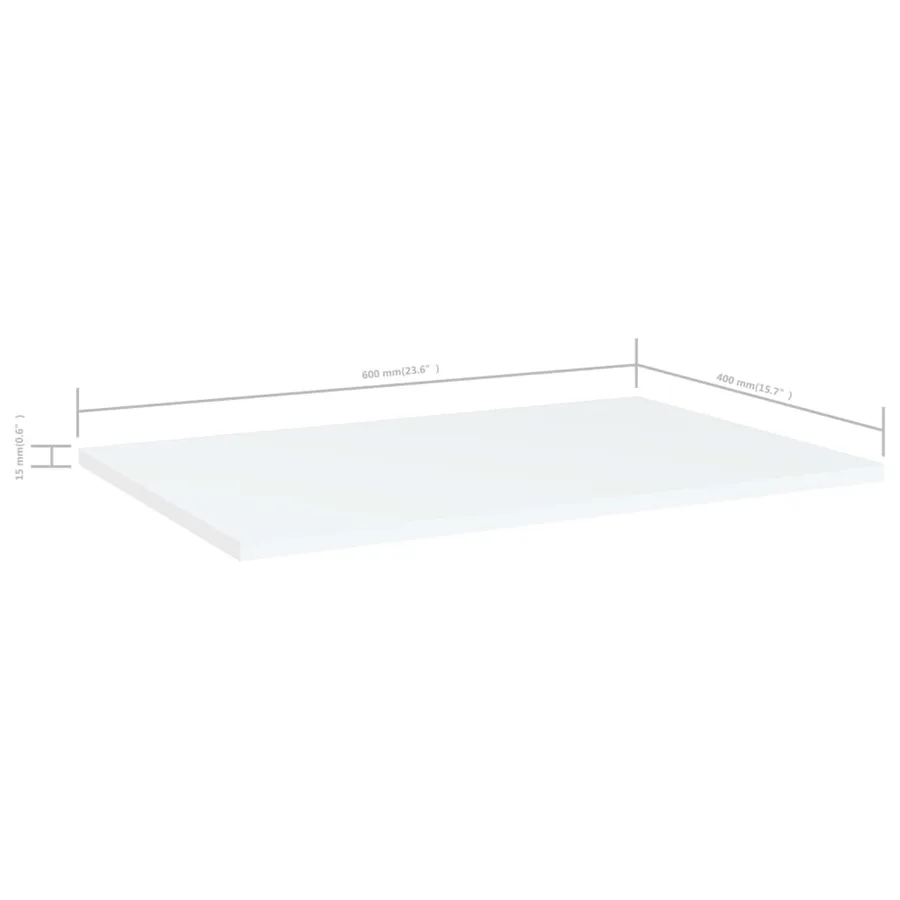 Panneaux de bibliothèque 4 pcs blanc bois d’ingénierie - 5