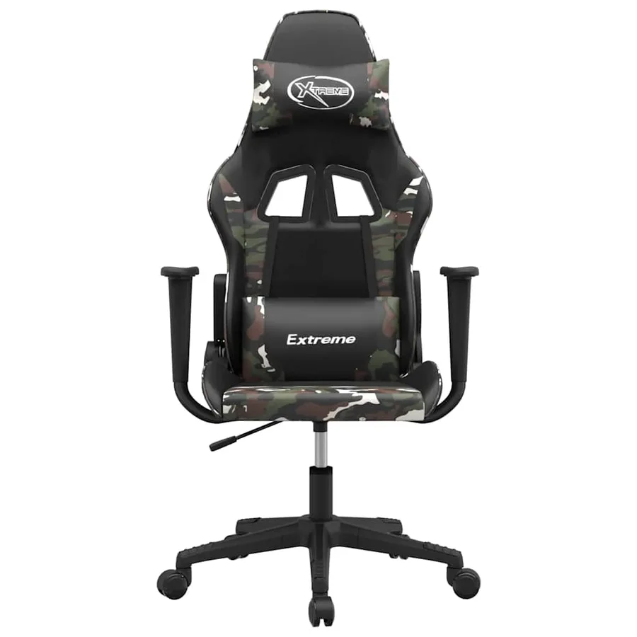 Chaise de jeu de massage Noir et camouflage Similicuir - 3