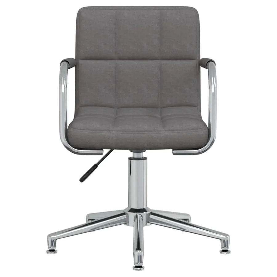 Chaise pivotante de salle à manger Gris foncé Tissu - 2