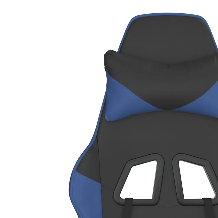 Chaise de jeu de massage Noir et bleu Similicuir - 11