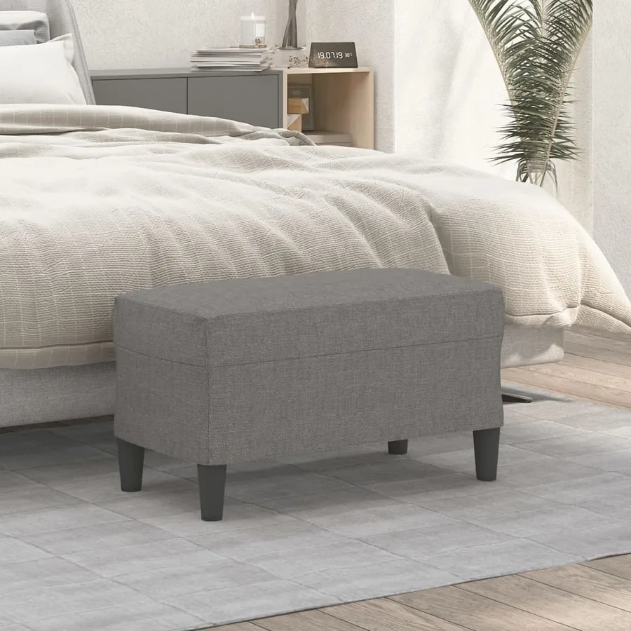Banc Gris foncé 70x35x41 cm Tissu