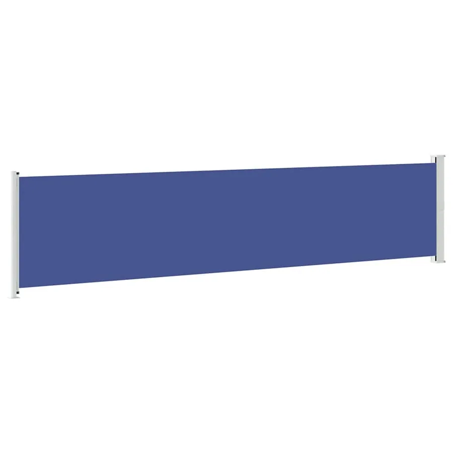 Auvent latéral rétractable de patio 140x600 cm bleu - 7