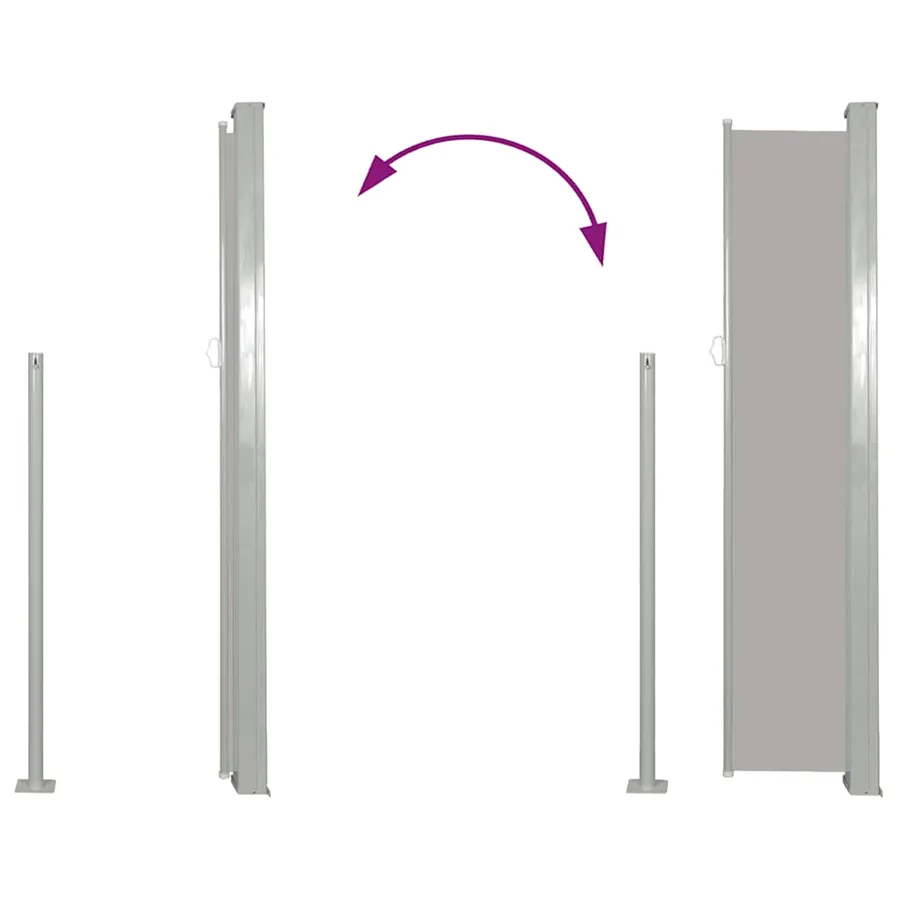 Auvent latéral rétractable 120 x 300 cm Gris - 7