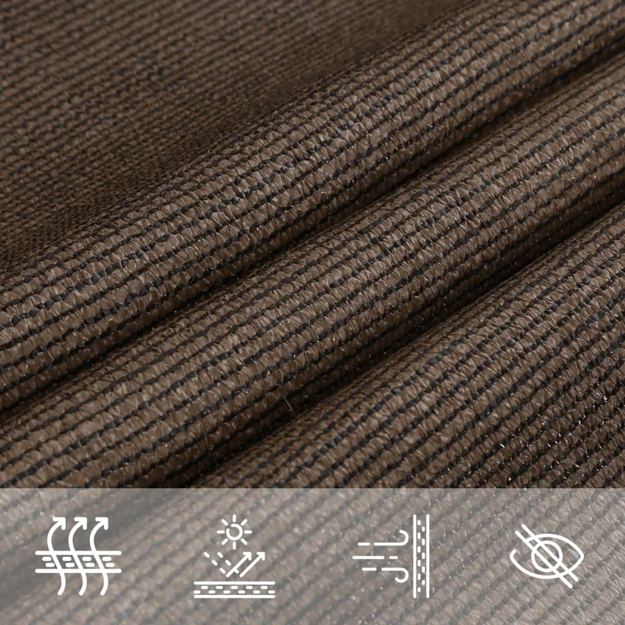 Voile d'ombrage 160 g/m² Marron 4x4 m PEHD - 7