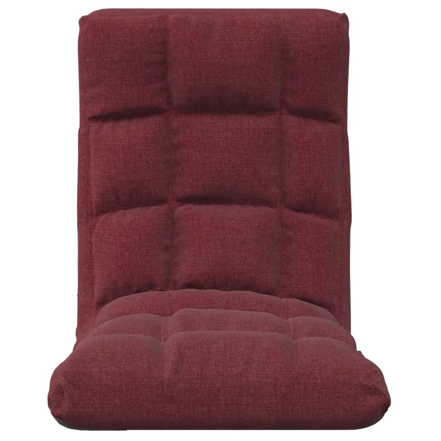 Chaise pliable de sol Rouge bordeaux Tissu - 3