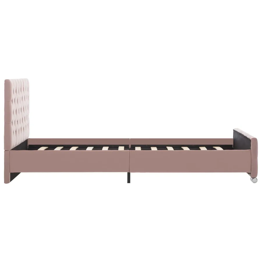 Cadre de lit sans matelas Rose Velours 120x200 cm - 5