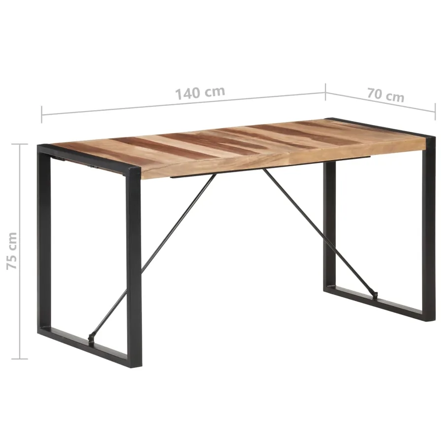 Table à manger 140x70x75 cm bois massif - 6