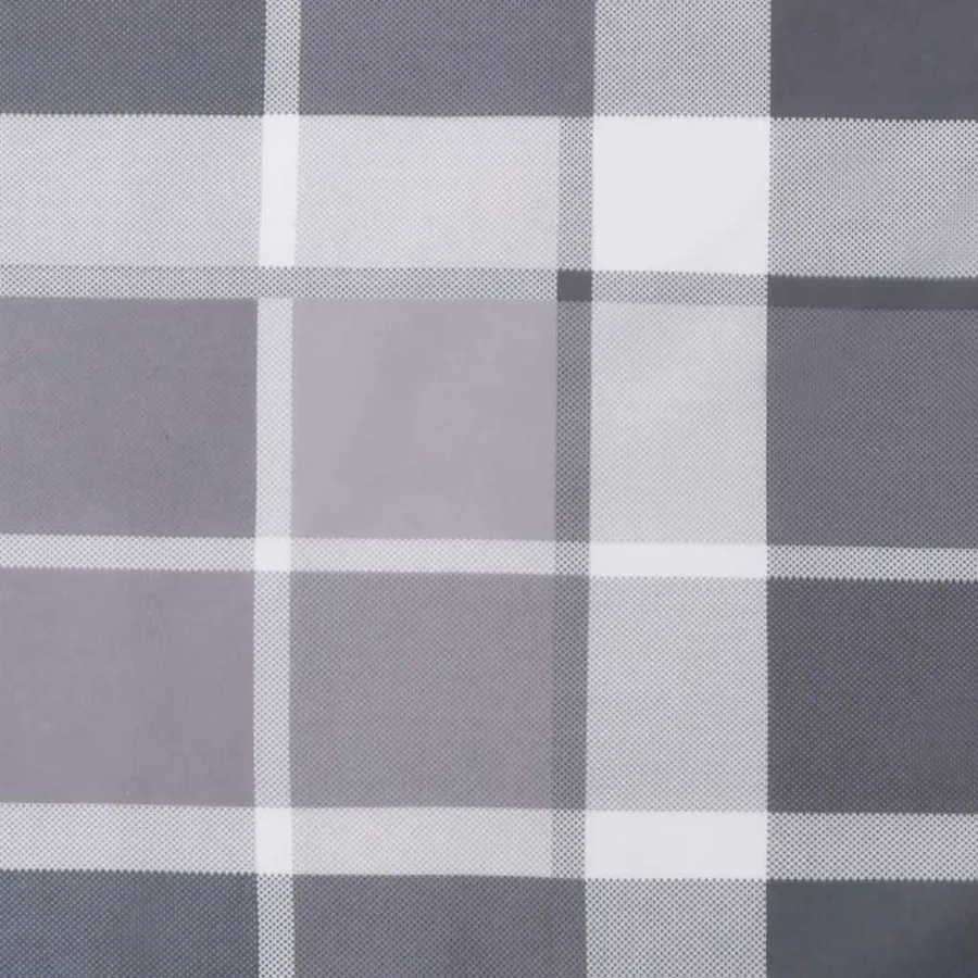 Coussin de palette motif à carreaux gris 120x40x12 cm tissu - 9