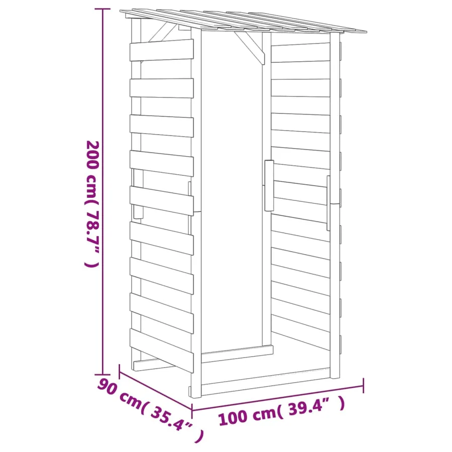 Pergolas avec toits 2 pcs 100x90x200 cm Bois de pin imprégné - 8