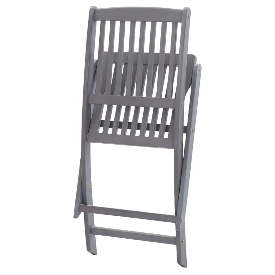 Chaises pliables d'extérieur lot de 8 et coussins Bois d'acacia - 4