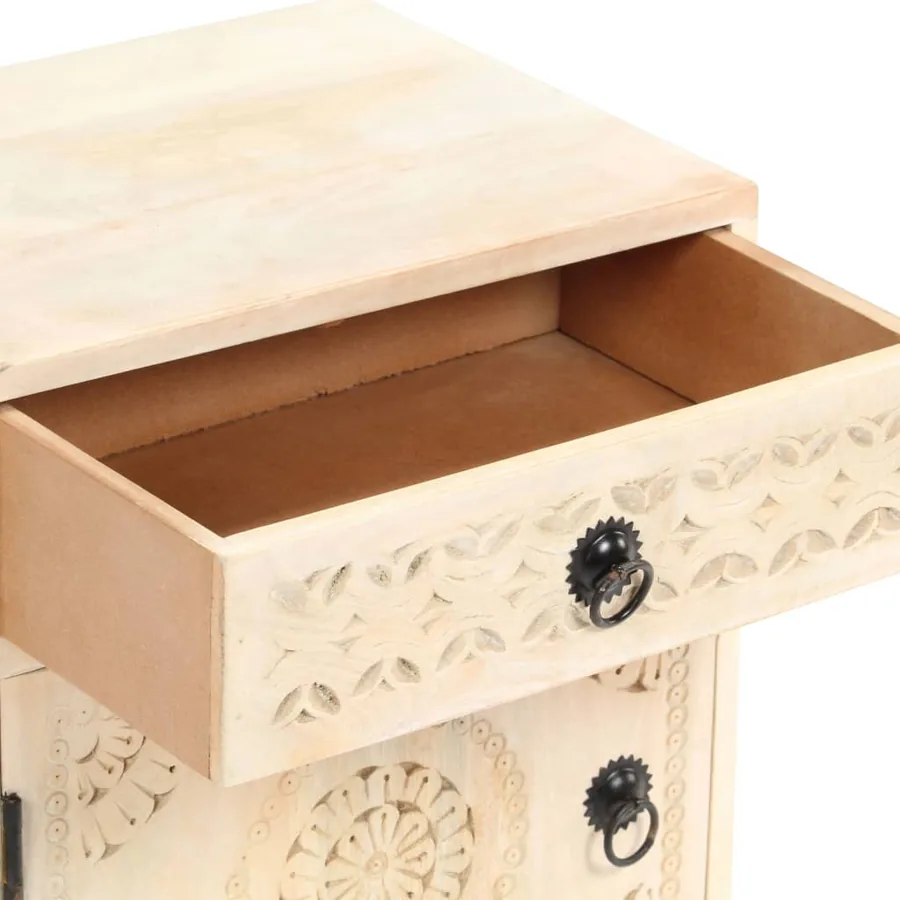 Table de chevet 40x30x50 cm Bois de manguier massif - 6