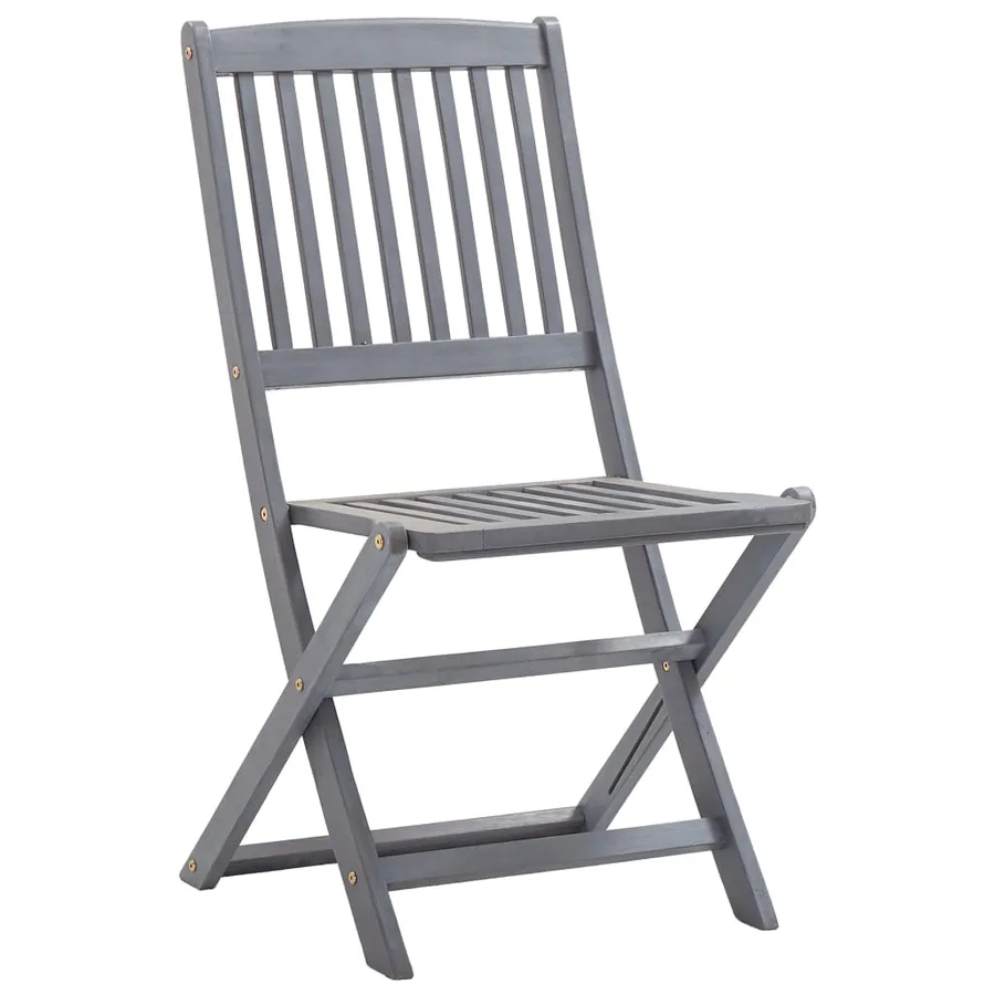 Chaises pliables d'extérieur lot de 2 et coussins Bois d'acacia - 17