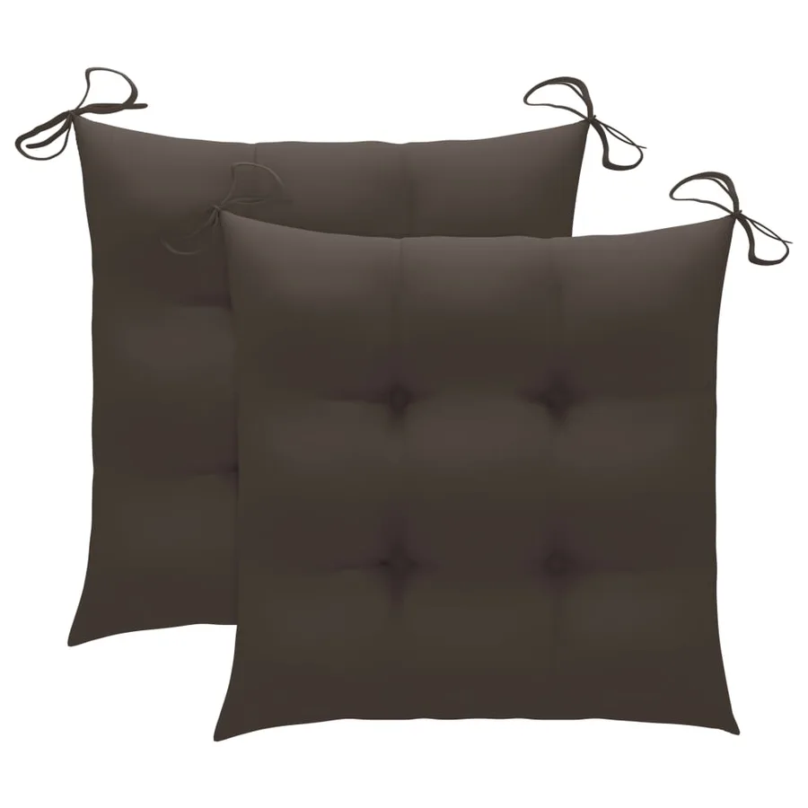 Chaises pliables d'extérieur lot de 2 et coussins Bois d'acacia - 22