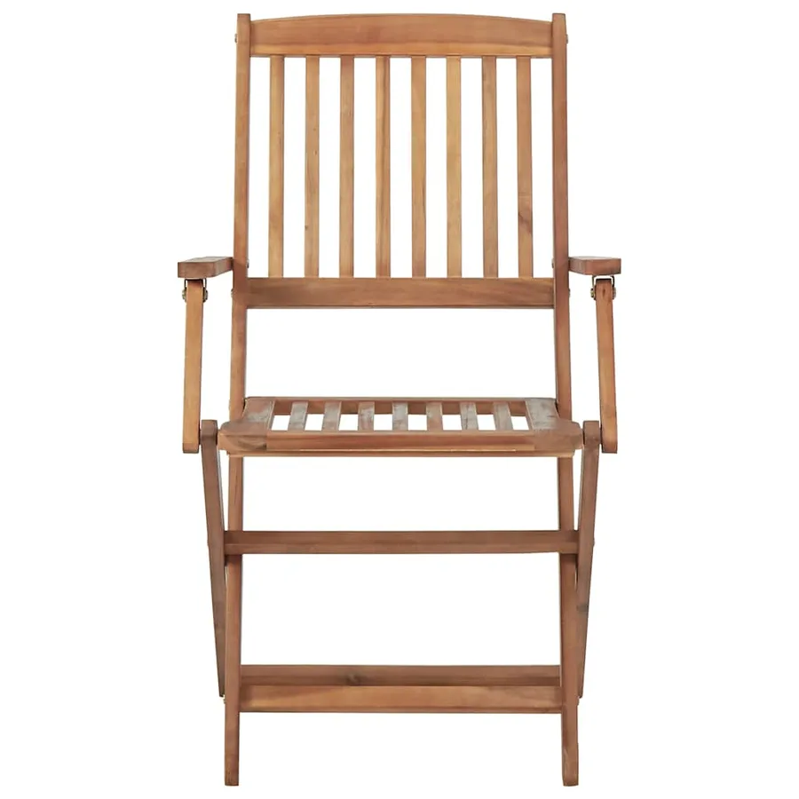 Chaises pliables d'extérieur lot de 2 et coussins Bois d'acacia - 32