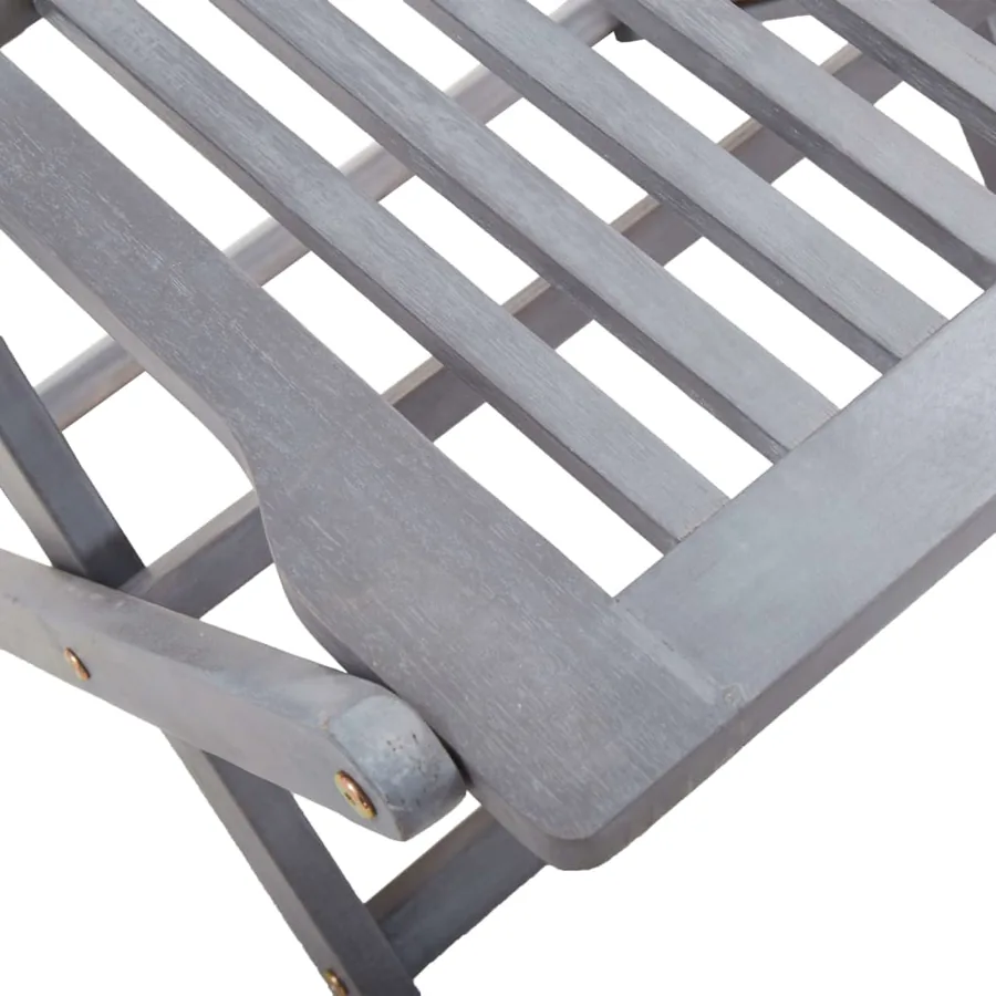 Chaises pliables d'extérieur lot de 2 et coussins Bois d'acacia - 7