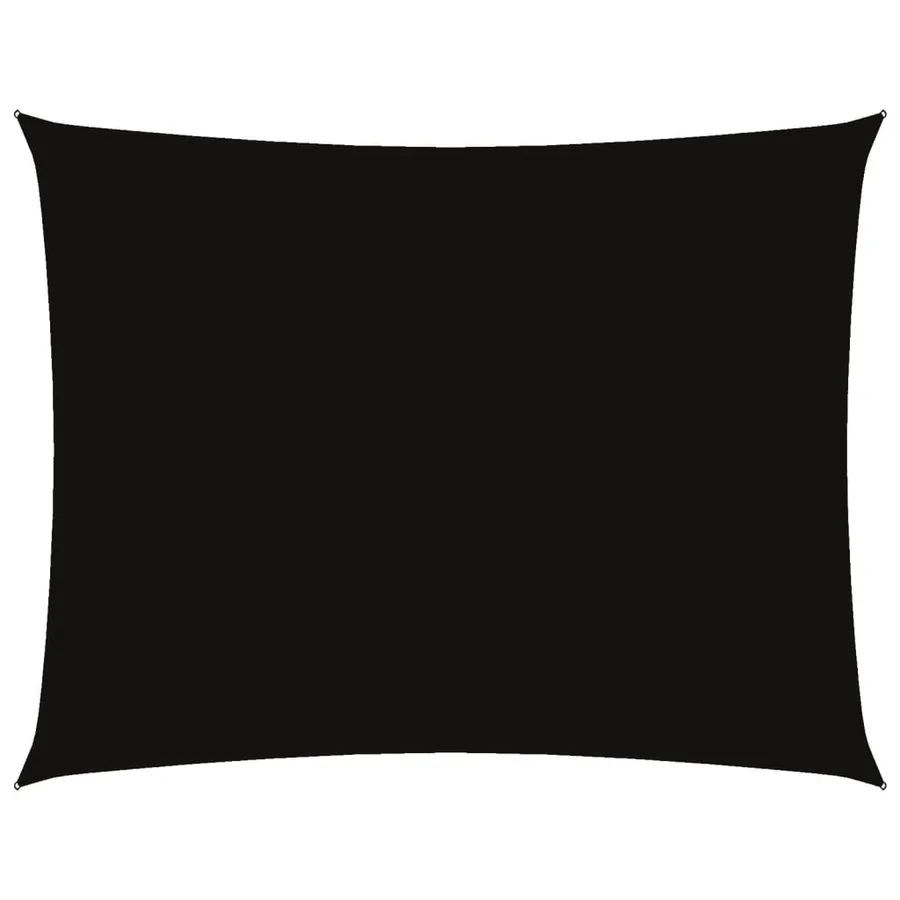 Voile de parasol tissu oxford rectangulaire 5x6 m noir - 2