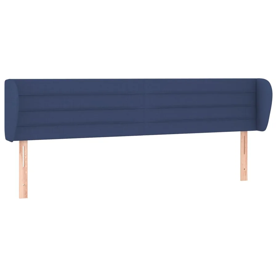 Tête de lit avec oreilles Bleu 163x23x78/88 cm Tissu - 2