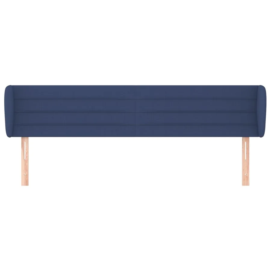 Tête de lit avec oreilles Bleu 163x23x78/88 cm Tissu - 3
