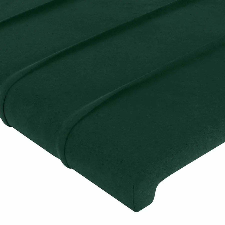 Tête de lit à LED Vert foncé 144x5x78/88 cm Velours - 5