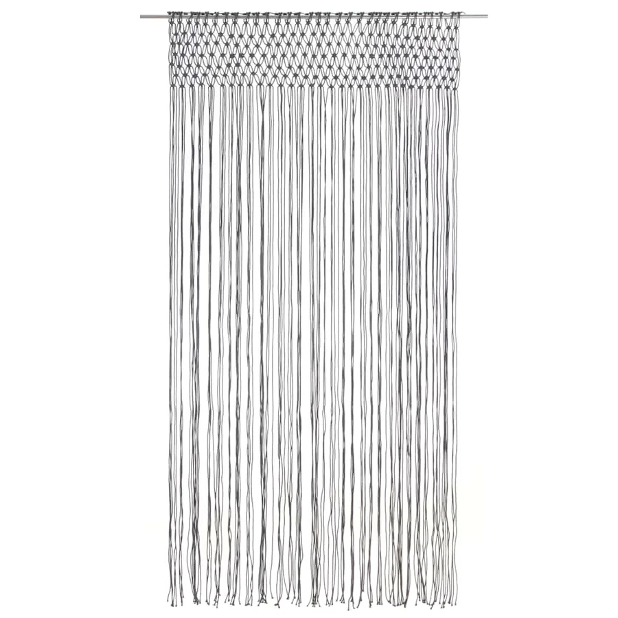 Rideau en macramé Anthracite 140x240 cm Coton - 3